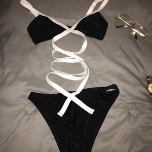 Tie up swimsuit